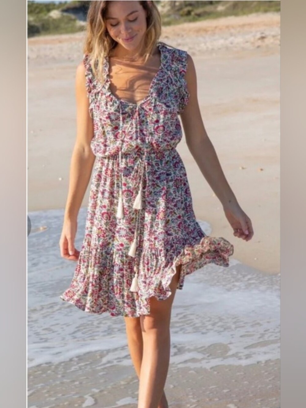 Natural Life Havana Nights Floral Dress Size Large Festival Flowy